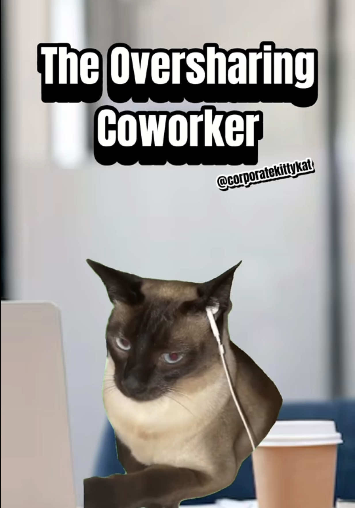 The BETRAYAL 😹 @Tyreak Told You  #workhumor #corporatelife #coworkers #officelife #corporate #corporatehumor #officehumor #funnyanimals #worklife #oversharing #tmi 