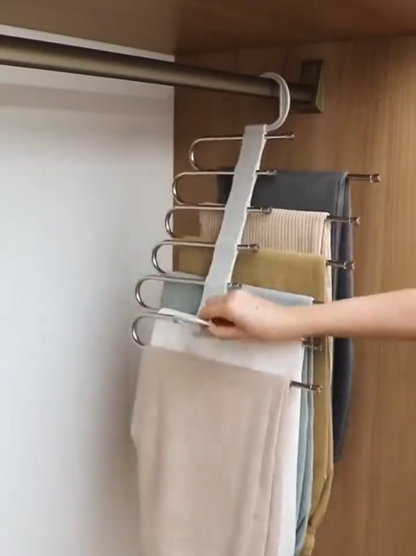 Dê uma olhada em Cabide Para Calças Organizador Aço Inox Multifuncional Retrátil 5 em 1 por R$17,90 - R$32,90. Compre na Shopee agora!  ✨ para a compra desse produto e de outros Link na Bio ✨