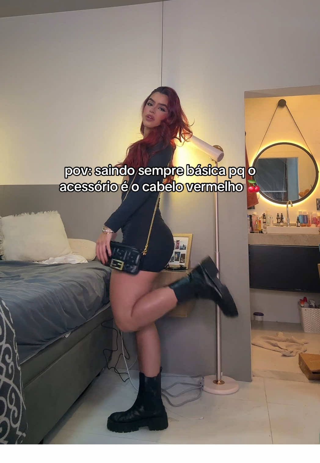 te amo belo vermelho 😍💋❤️🍒                                                                          .                                                                   . #cabelovermelho #looks #OOTD #meninas #cabelo #cherryhair 