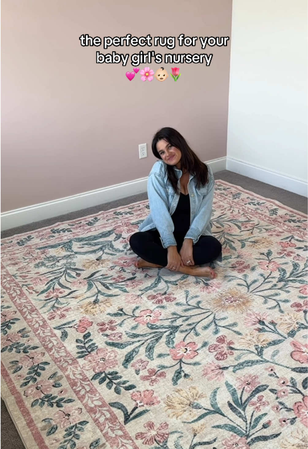 The perfect addition to baby girl’s nursery 🥹🌸💕 I’m not exaggerating when I say this is the SOFTEST rug I’ve ever felt! Anddd it’s machine washable! 🙌🏻 I couldn’t recommend it more! #ad #girlsbedroom #babygirl #babygirlnursery #girlnursery #girlybedroom #interiordesign #amazonfind