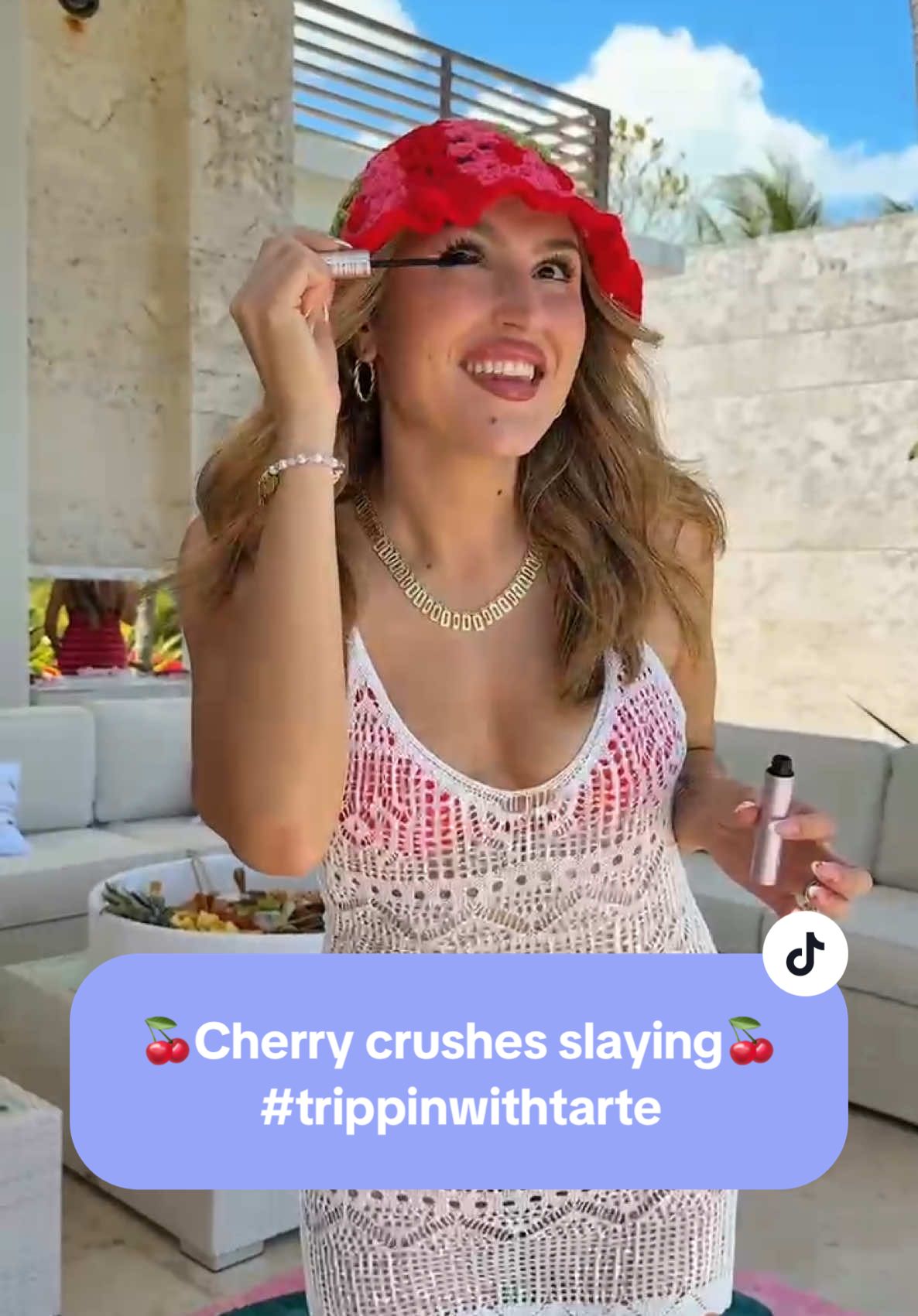Our cherry crushes are serving LOOKS‼️🍒❤️ #trippinwithtarte #cherrycrush 