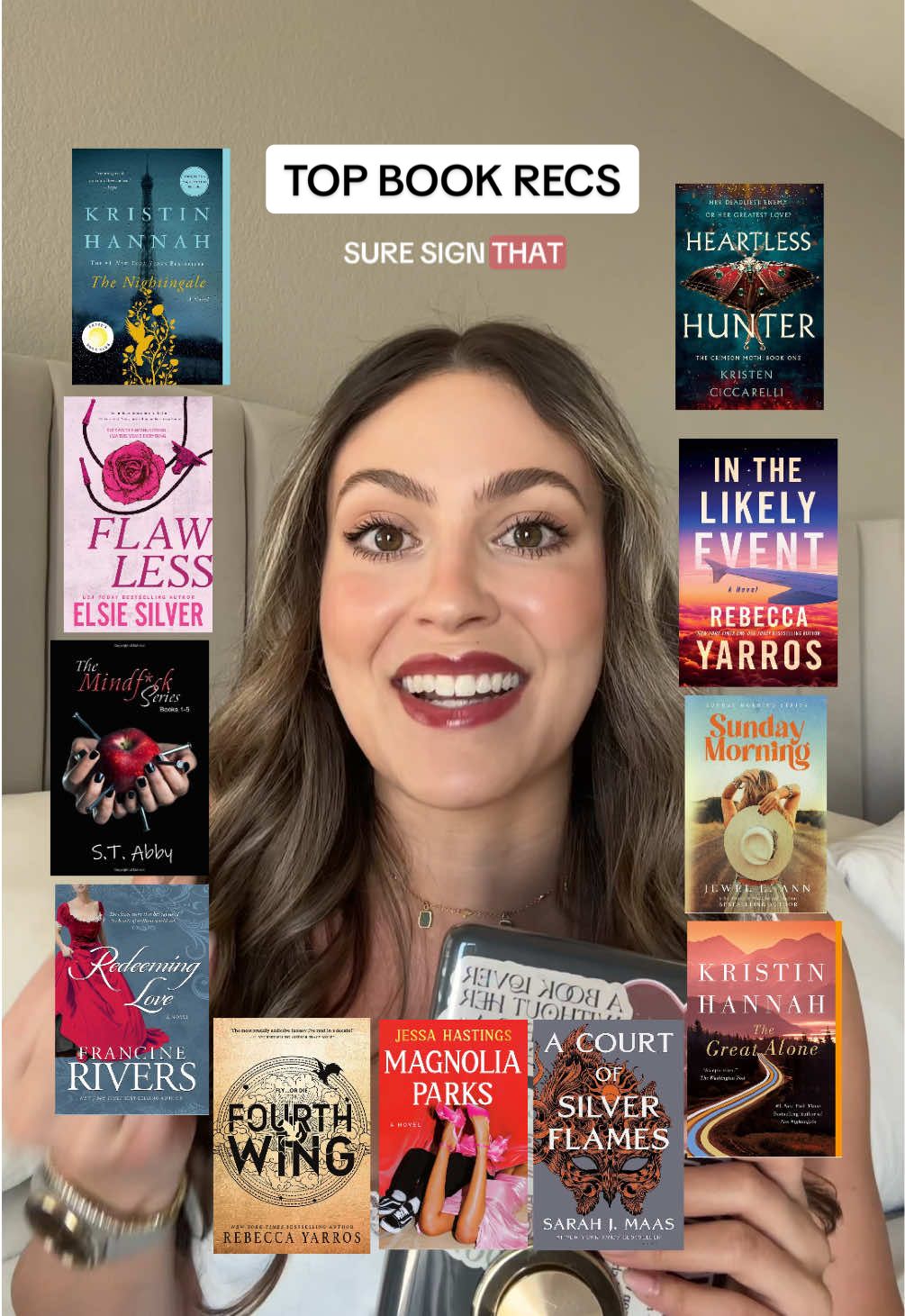 If I’ve ever encouraged you to read one of these, just know that’s me saying I love you✨🫶🏼 #BookTok #BookRecommendations #FavoriteBooks #ReadersOfTikTok #BookRecommendations #booktokfyp #bookish #romancebooks #emotionalbooks 