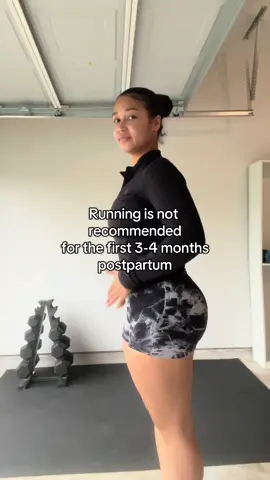 Running is not recommended in the first 3-4 months postpartum and I would also advise against if you havent worked on healing your core postpartum. A little core rehab can go a long way. #motherhood #pregnancy #momtok #postpartumrecovery 