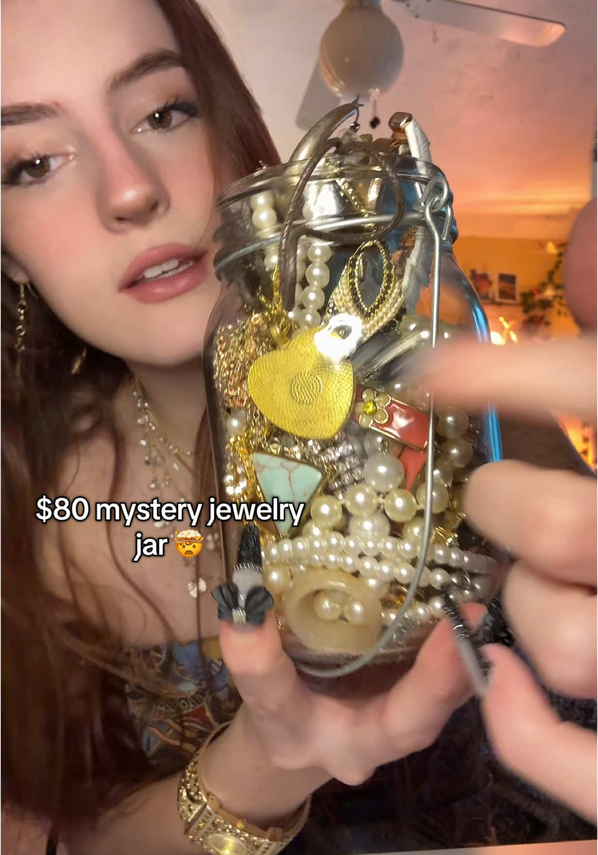 JEWELRY JAR FROM: lovelyyyydes on depop! my depop: glamingy #jewelry #mystery #mysteryjewelry #mysteryjewelryjar #jewelrybusiness #jewelryjar #mysterybox #aesthetic #trend #SmallBusiness #mysteryjar #trending #asmr #cameos #vintage #jewelrytok #jackpot 