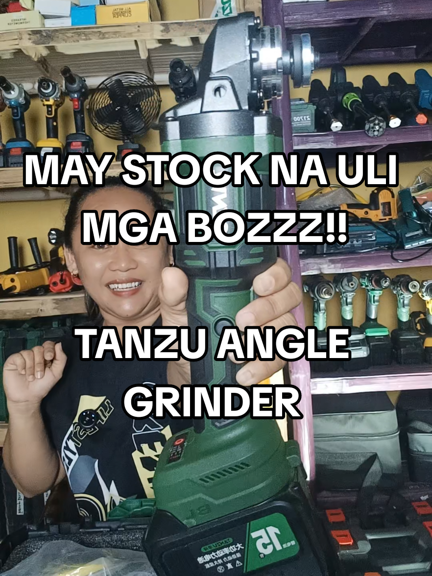 TANZU Angle grinder may stock na uli mga BOZZZ #anglegrinder  #cordlessgrinder  #DIY  #tools 