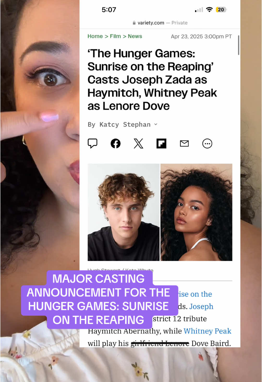 I’m excited for this next installment! Is this who you thought would be casted? #sunriseonthereaping #hungergames #thehungersgames 