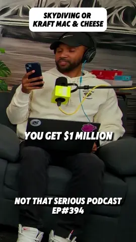 Jump out of a plane or Kraft Mac & Cheese for a Million? #thentspod #fyp #podcast #funny #money
