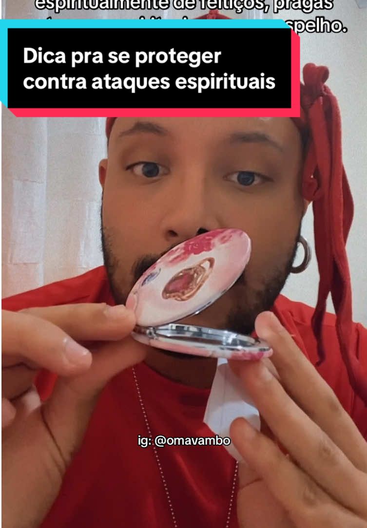 Respondendo a @alice Dica simples e fácil pra se proteger de ataques espirituais usando apenas um espelinho de bolso #magia #dica #feitiço #bruxaria #proteção #macumba #umbanda #quimbanda #simpatia 