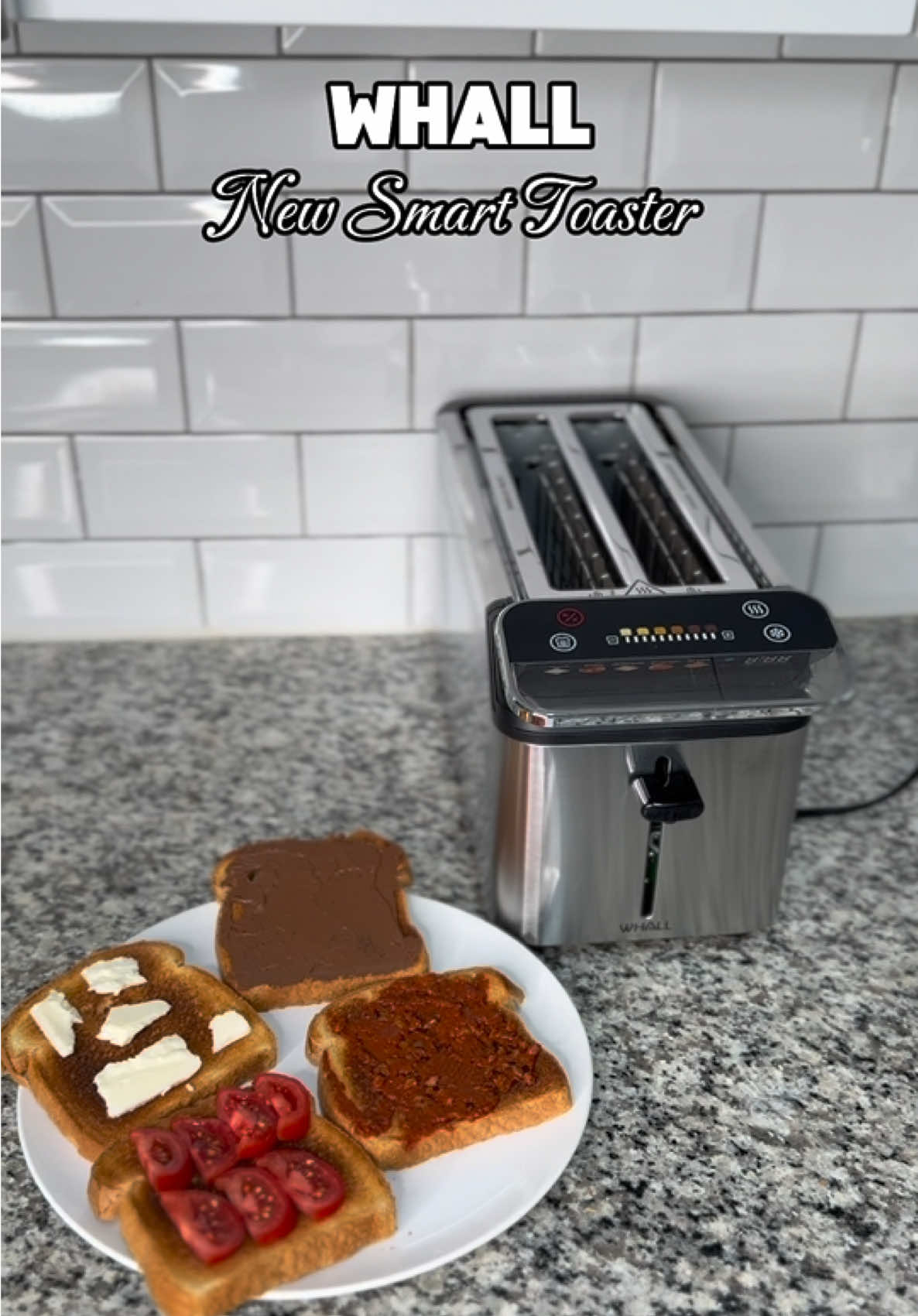 Upgrade your mornings with a smarter way to toast! The Whall® Stainless Steel Smart Toaster isn’t just stylish it’s built for precision and performance. 🔥 Revolutionary Touch Control & Digital Precision The video opens with the smooth swipe of its sensitive touchscreen—you can adjust your toast with just a finger! From there, you’ll see: ✅ Close-up shots of the digital panel as settings change effortlessly ✅ Before & after toast at different shade levels ✅ How it adapts automatically for 6 bread types ✅ A fast-motion countdown on the screen for an engaging touch ✅ And of course, beautifully decorated toast creations think crispy bacon, eggs, lettuce, and sauces that make breakfast look gourmet! This toaster has extra-wide slots, a warming rack, reheat & defrost functions, and a removable crumb tray for easy cleanup. It’s the ultimate kitchen upgrade! @whall_official  Use code kay18 for an exclusive 18% OFF (more than the official discount!) #whalltoaster #whallstore #whall #whallkitchenappliances #kitchentech #smarttoasting #touchscreentoaster #homeappliances #kitchenupgrade #toastperfection #breakfastgoals 