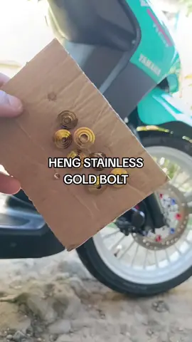 HENG STAINLESS GOLD bolts mura lang sa shop nila legit mga paps available sa yellow basket  #creatorsearchinsights  #goldbolts #bolts #hengbolts  #tiktokindia #everyone #fyp #miosporty #mio 