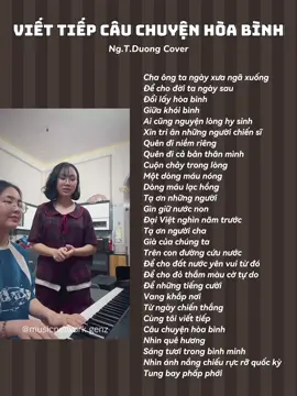 Viết Tiếp Câu Chuyện Hòa Bình | Ng.T.Duong Cover #nhachaymoingay #viettiepcauchuyenhoabinh #nguyenthuyduong #cover #musicnetwork 🎧