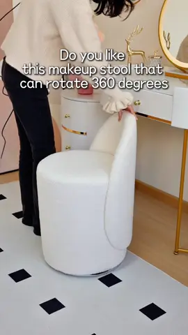 Household rotatable wooden makeup chair...#homedecor #homedecoration #share #furniture #homefurnishing #creativefurniture #stool #chair #makeupchair #makeupstool #dressingstool 