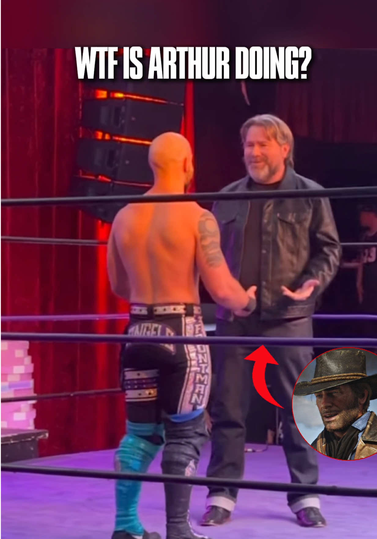 Arthur Morgan in Wrestling before GTA 6 😭 #arthurmorgan #reddeadredemption #reddeadredemption2 #rogerclark #fyp #viral
