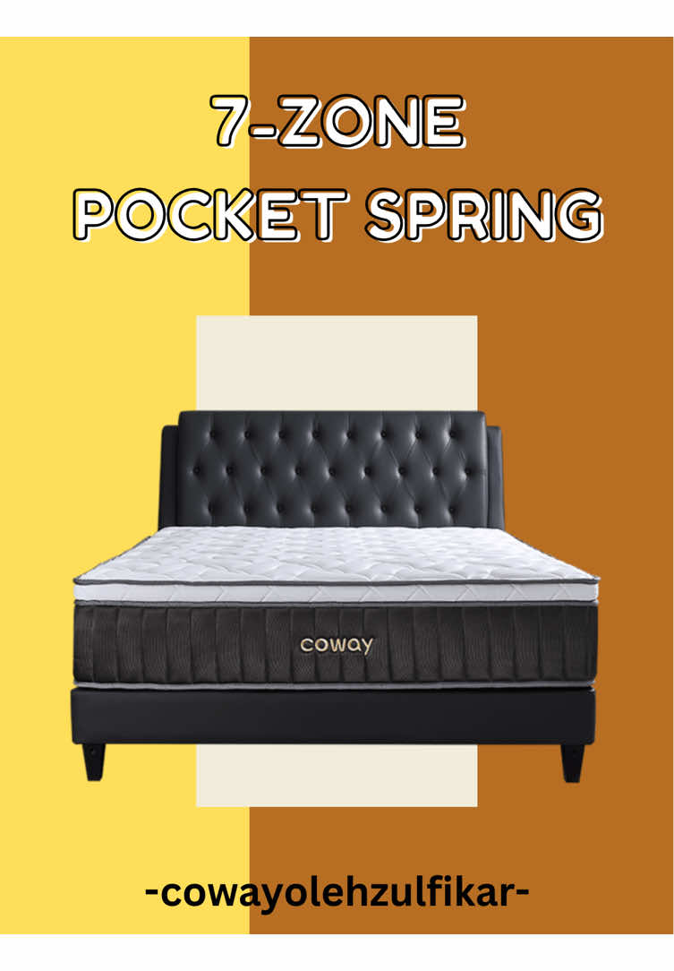 Coway Mattress Prime II pakai 7-zone pocket spring. Jadiii 7-Zone pocket spring ni macam mana sebenarnya? #coway #cowaymalaysia #cowaycontentcreator #Tiktokshowdown2025 #imcowayMDdt #mattress #cowaymattress 