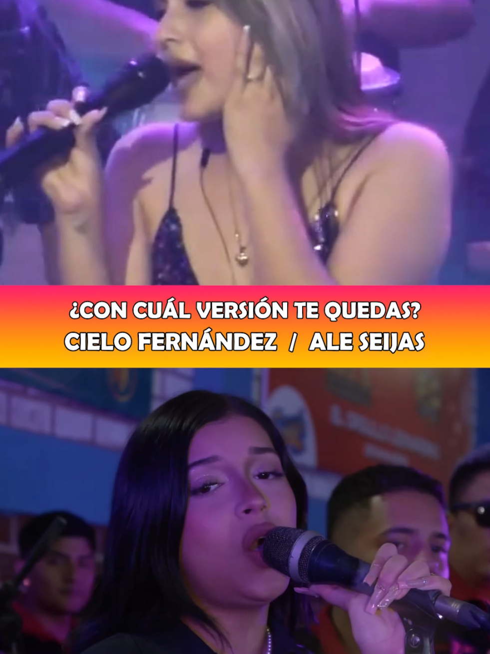 ¿Con cuál versión te quedas? 👀 Cielo Fernández  /  Ale Seijas 🙄 #Cumbia #cumbiaperuana #paratii #quebello #sondelduke #cielofernandez #corazonserrano 