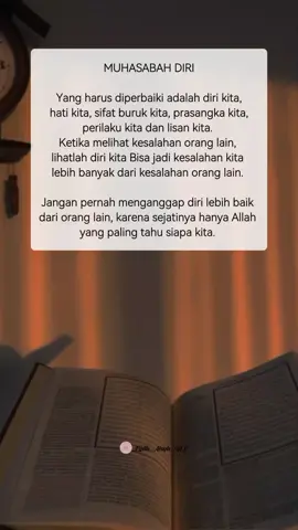 Setiap manusia pasti punya kekurangan dan pernah berbuat salah. Tapi yang terpenting adalah kesadaran untuk memperbaiki diri, bukan sibuk menilai orang lain. Kita tidak tahu bagaimana akhir hidup seseorang, dan bisa jadi mereka yang kita anggap salah, justru lebih mulia di sisi Allah. Jangan hakimi, mari saling mendoakan agar sama-sama menjadi lebih baik. #SelfReminder #MuhasabahDiri #BelajarTanpaMenghakimi #JagaLisan #PerbaikiHati #TebarKebaikan #IslamicQuotes #Husnuzan #MenujuRidhoAllah