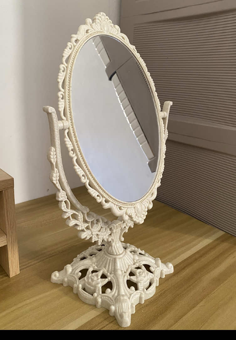 Baka wala k pa rin bestie? Link sa yellow basket! #fyp #mirror #aesthetic #nordic #nordicmirror #makeup #grwmroutine #perfect #vintage #vintagemirror #rotatable #european #nordicstyle #thirstrap 