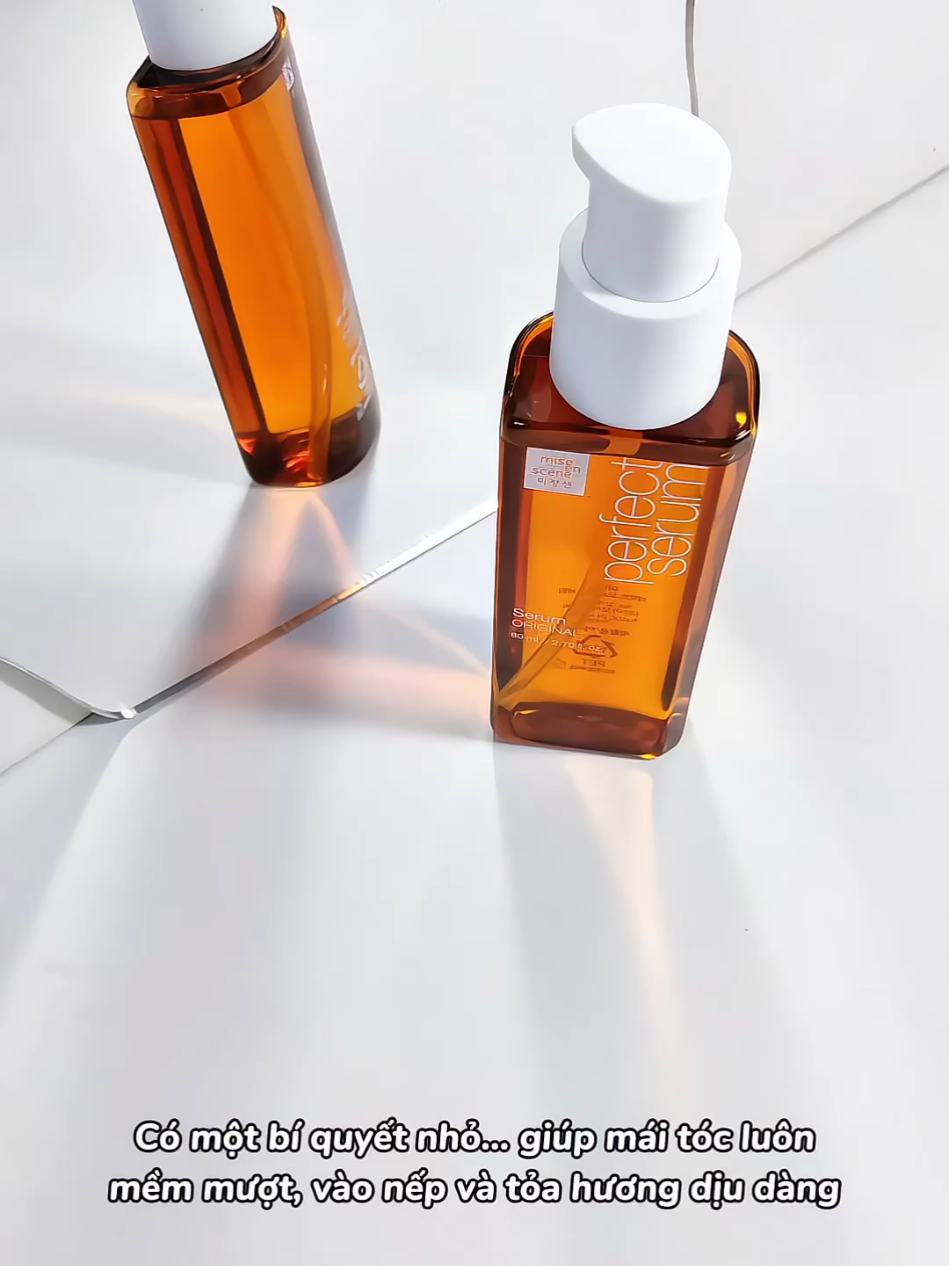 Tinh chất dưỡng tóc Mise en scène Perfect Serum Original #miseenscenevn #perfectserum #mi_giôn_sen #reviewlamdep #duongtocmemmuot #tinhchatduongtoc 