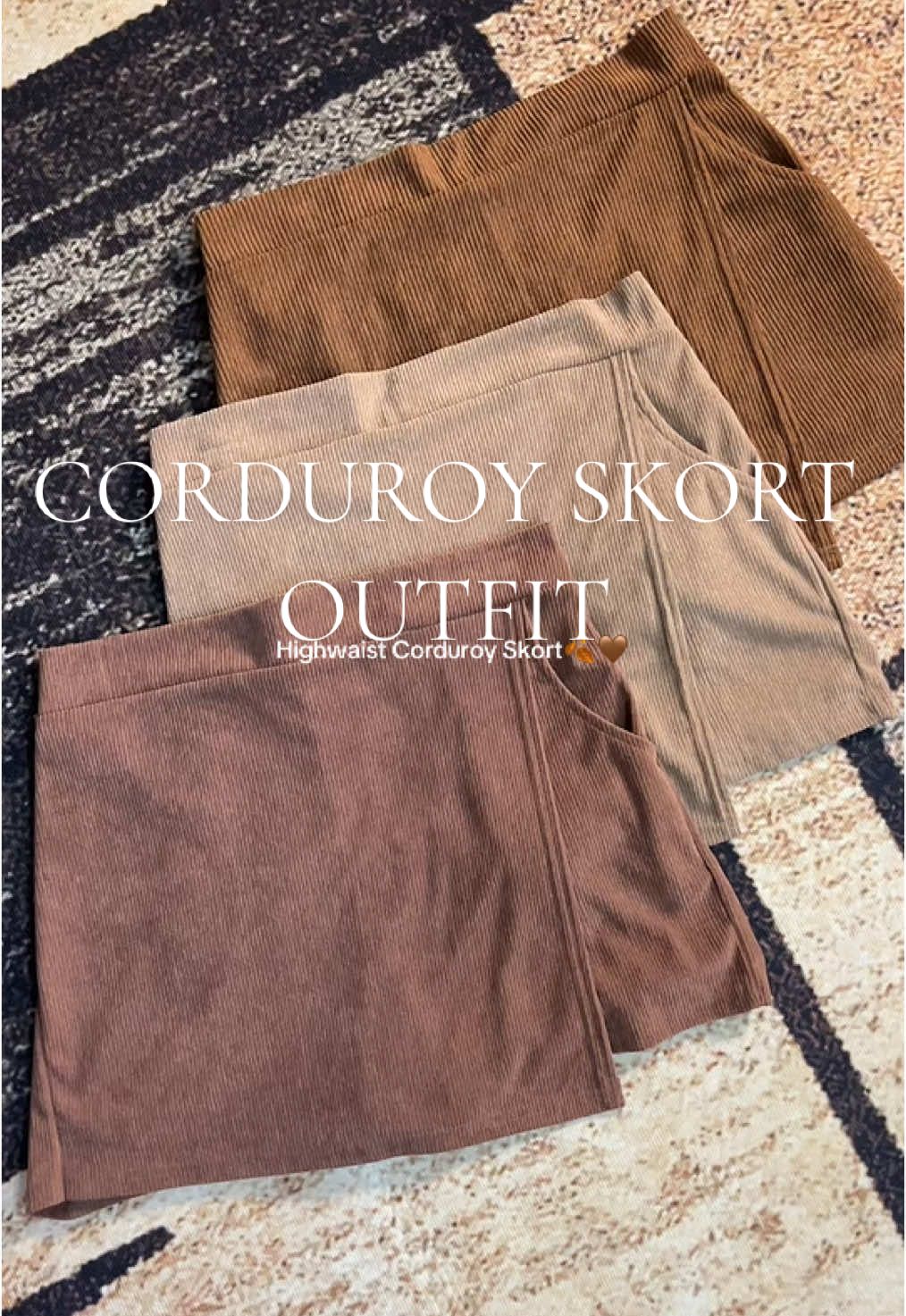 Highwaist Corduroy Skort Perfect for everyday outfit. #skort #skortoutfit #corduroyskort #corduroy 