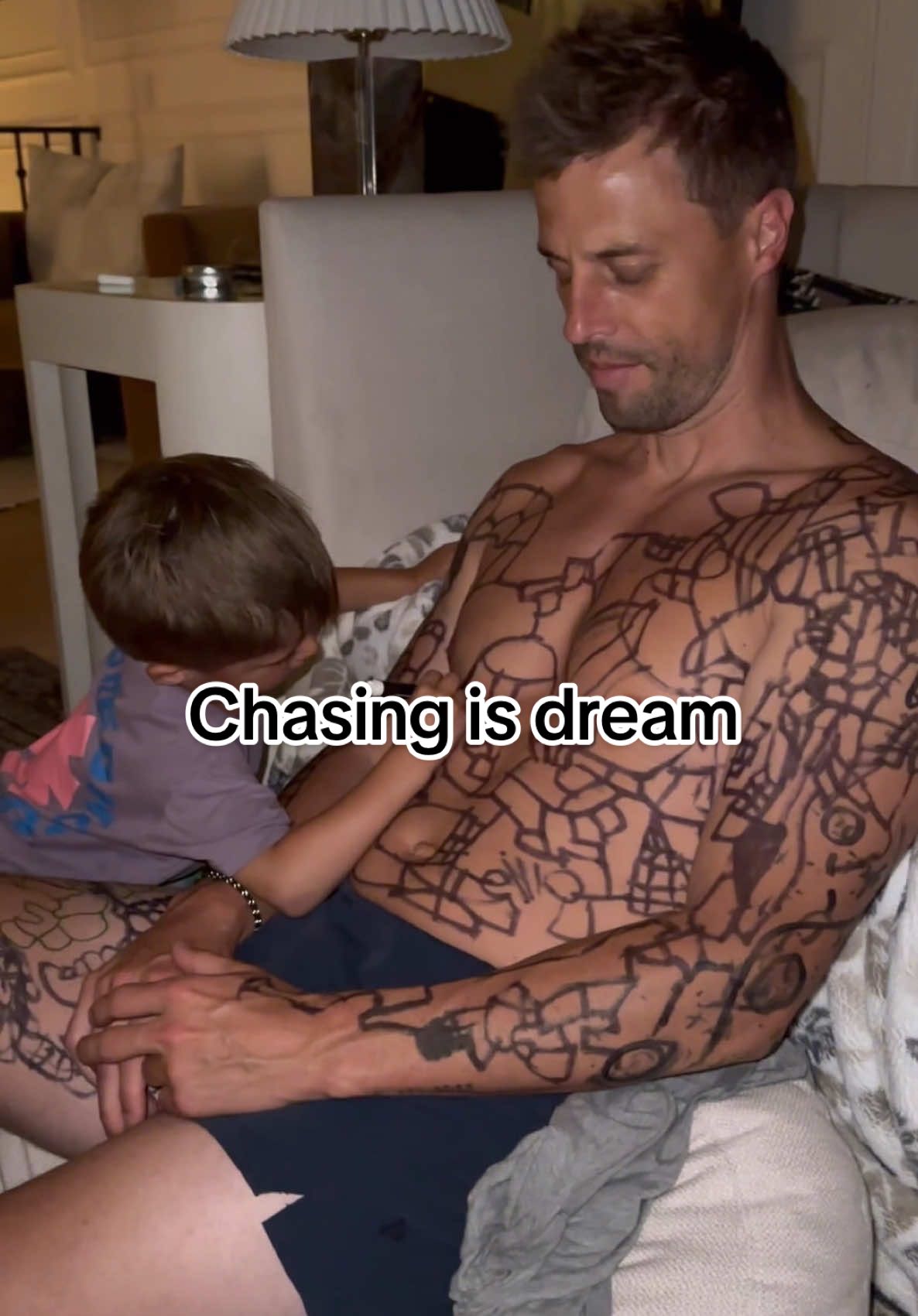 Letting him chase his dream with $2 DOLLARS in Pennies.       It’s a start  #dadlife #newtattoo #prisonbreak 