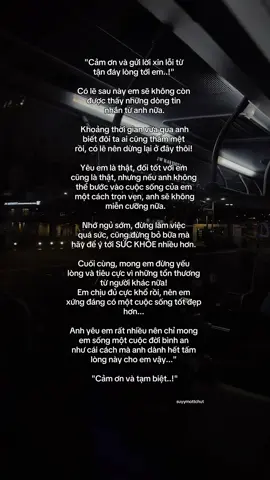 “Cảm ơn và tạm biệt...” #suyymottchut #tinhyeu #tamtrang #viral 