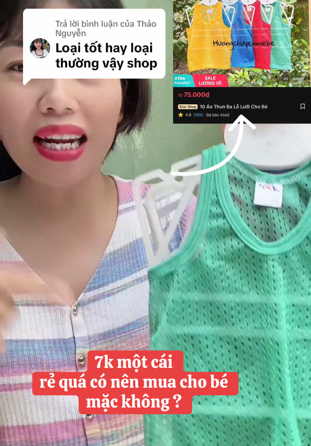 Trả lời @Thảo Nguyễn áo ba lỗ hè bé trai #aobalonam #balo #áo #lưới # @Hương chuyên đồ mẹ bé 