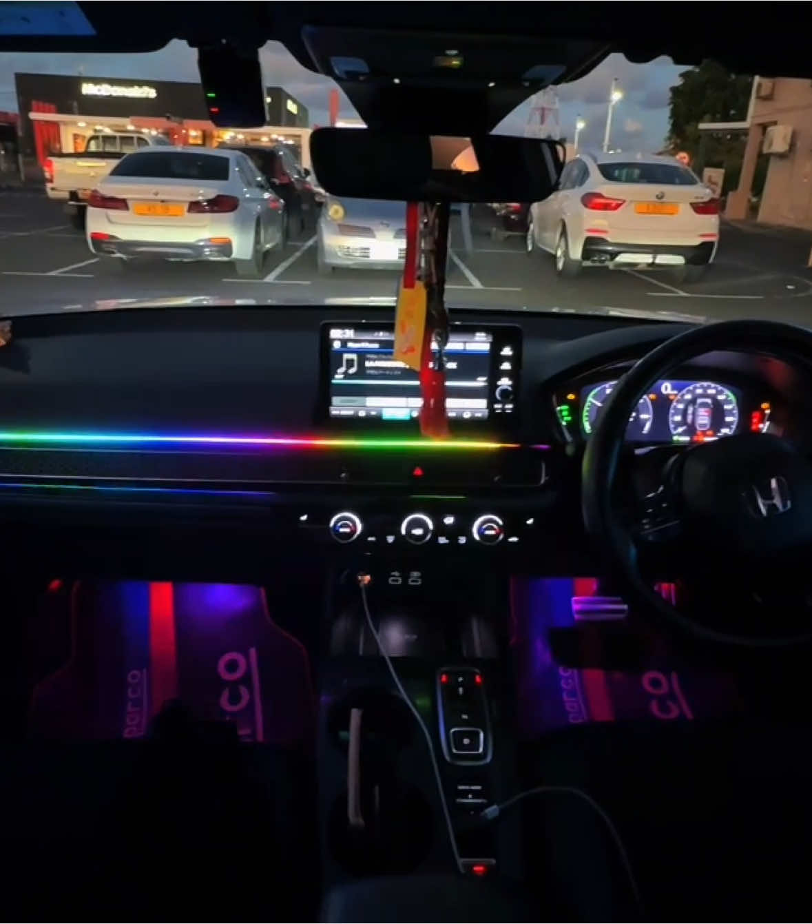 Ambient Lightning Done in Honda Civic FL4 2022. ⚡️  Contact us on: ☎️57681272 ☎️57123498 (WhatsApp if Busy) #fyp #civic #ambientlight #mauritius🇲🇺 #honda  @HANSSS🔱 @Dylan 