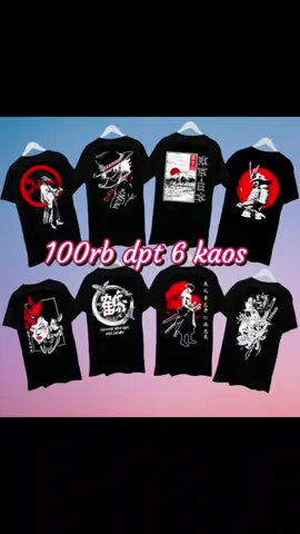 paket hemat kaos samurai 100rb dpt 6 pcs #gratisongkir 