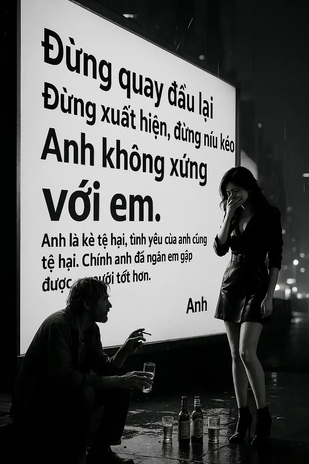 Đừng quay đầu lại Đừng xuất hiện, đừng níu kéo Anh không xứng với em. Anh là kẻ tệ hại, tình yêu của anh cũng tệ hại. Chính anh đã ngăn em gặp được người tốt hơn. #foryou #sadstory #fyp #xhtiktok #hagtag 