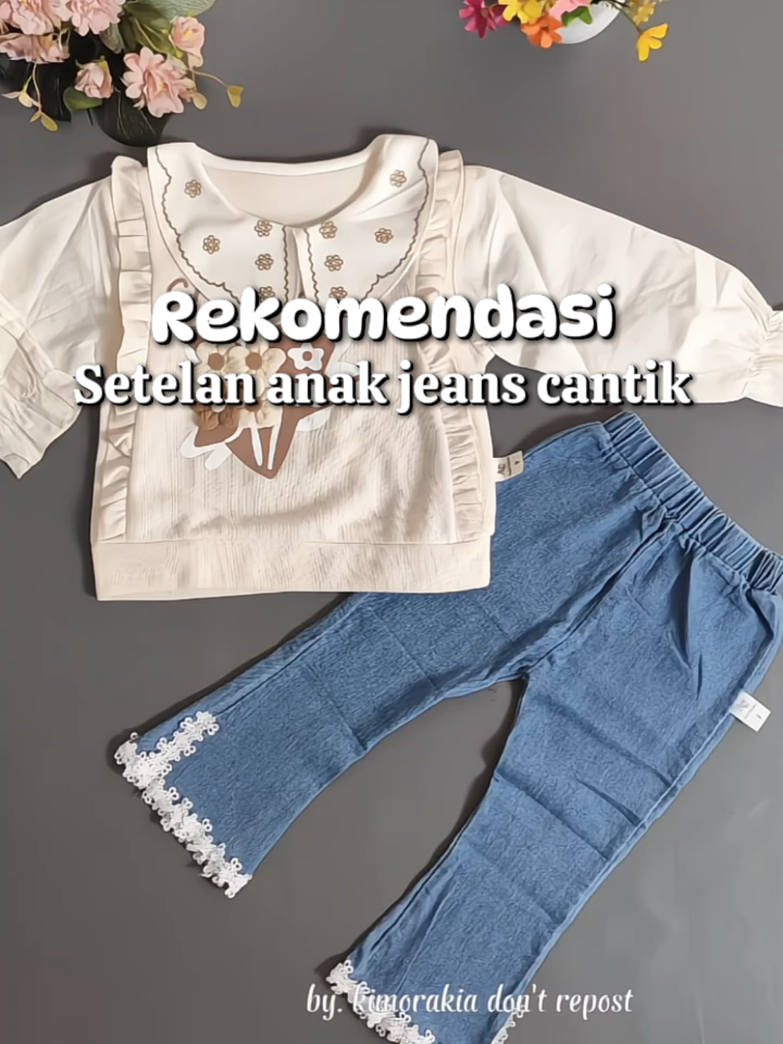 Jangan di skip! outfit ini bisa bikin anak bunda tampil makin kece dan stylish. yuk cek keranjang sekarang juga!!! #setelananak #setelananakperempuan #setelananakcewek #setelanjeansanak #bajuanakperempuan #fashionanak 
