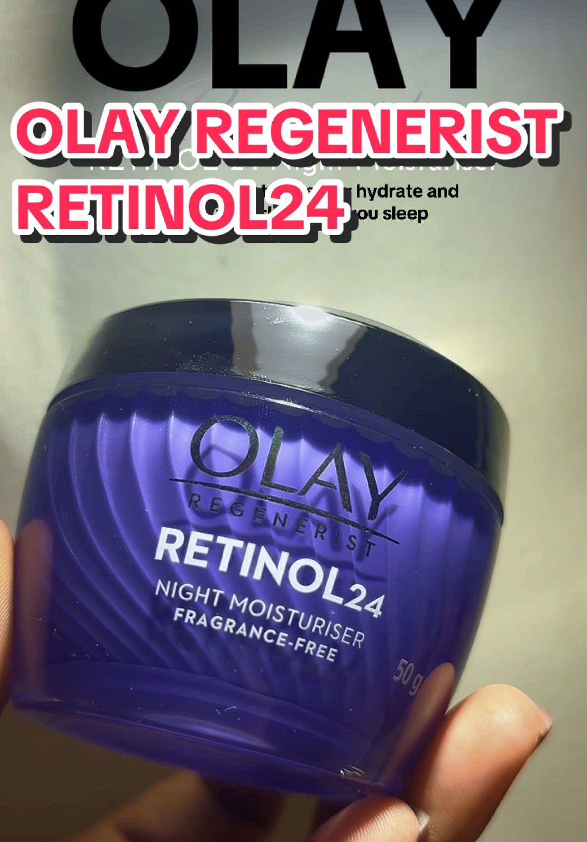 OLAY Regenerist Retinol24 Moisturiser, Great addition for your skincare night routine ✨✨   #olay #olayregenerist #olayregeneristretinol24 #nightcream #moiturizingcream #retinol #skincareroutine #