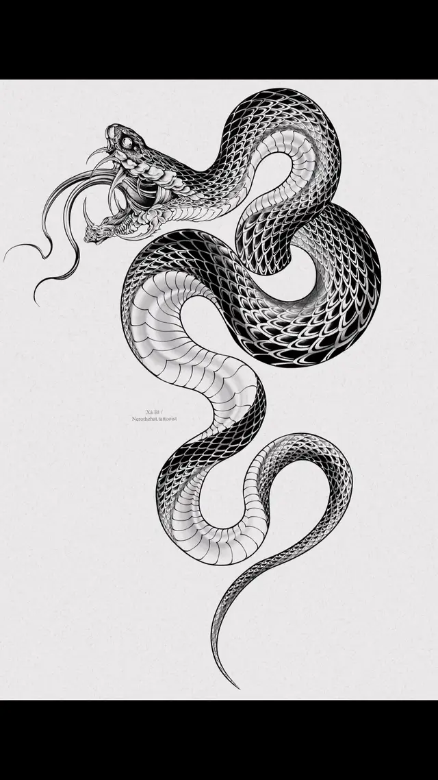Gợi ý hình xăm rắn quấn tay cho anh em 🐍🐍#fyp #viral #hinhxamran #snaketattoo 