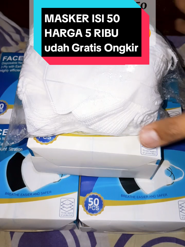 Masker 5 Ribu isi 50 Gratis Ongkir #masker #masker5rb  #masker50pcs  #maskerduckbill 