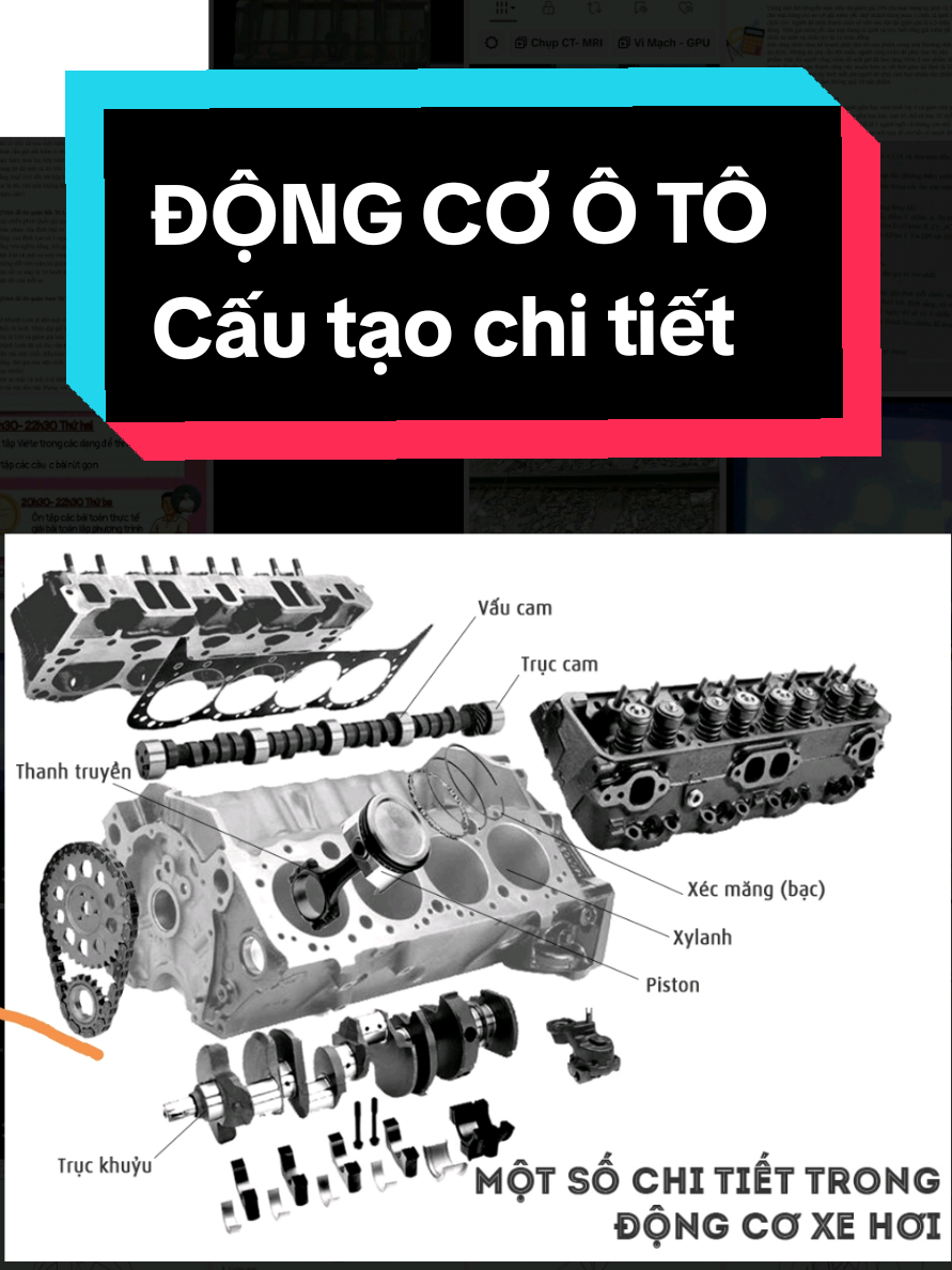 CẤU TẠO CHI TIẾT ĐỘNG CƠ Ô TÔ! Hãy cùng tìm hiểu #dongcooto  #nguyenlyhoatdong  #3danimation  #khoahoc  #hoccungtiktok 