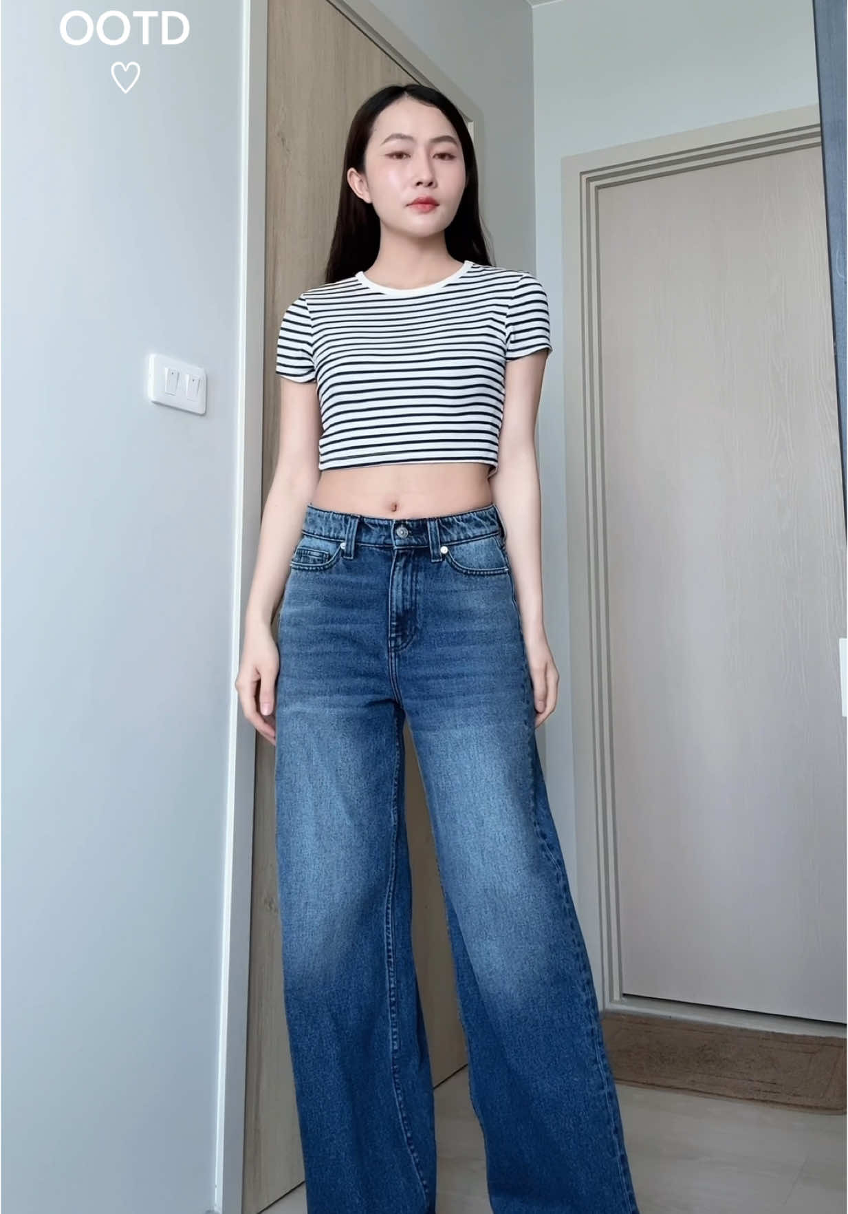 OOTD ♡ #ฟีดดดシ #OOTD #janjistyle #TikTokFashion #aimer #ป้ายยากางเกงยีนส์ 