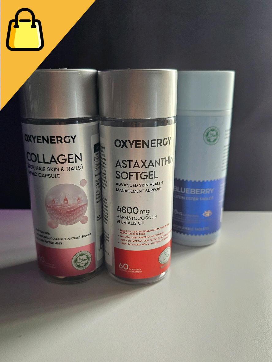 Feedback dan review collagen dan Astaxanthin Oxyenergy #oxyenergy #collagen #astaxanthin #skin #skincare #skinhealth #beauty #BeautyTok #glowing 