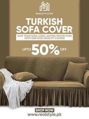 Top Rated Premium Turkish Sofa Cover - upto 50% Off with Free Shipping - www.realstyle.pk