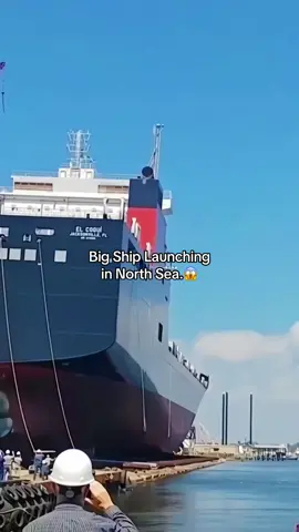 Part 1 | Big Ship Launching in North Sea.😳😱 #northsea #deepsea #bigwaves🌊 #scary #north #sea #foryoupage #scaryvideos #waves #foryoupage #fypシ 