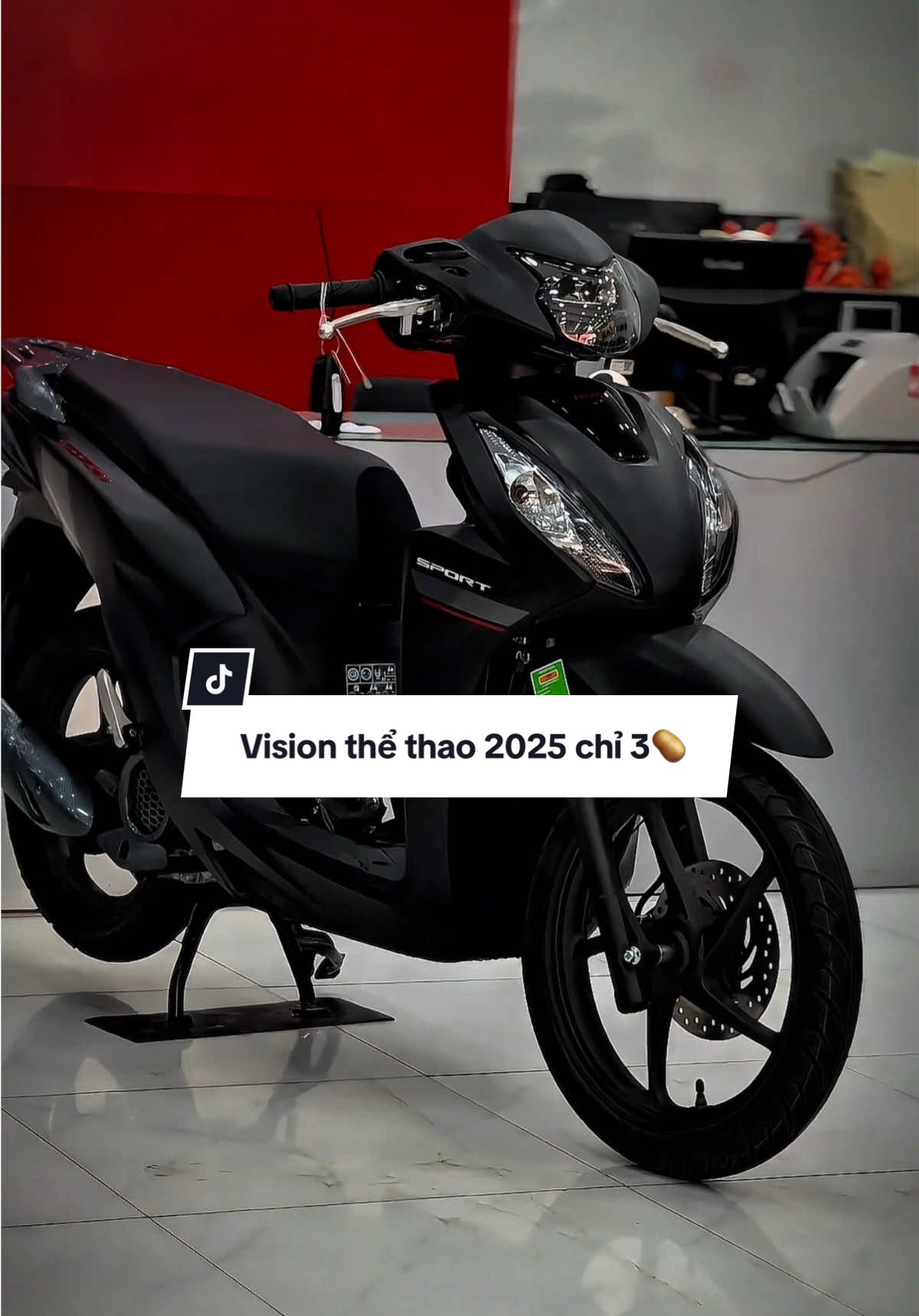 Vision sport đen nhám 2025 siêu xinh chỉ từ 4🥔.. cho chị em#xuhuong #tiktok #viral #honda #trending #vision #thinhhanh #xedep 