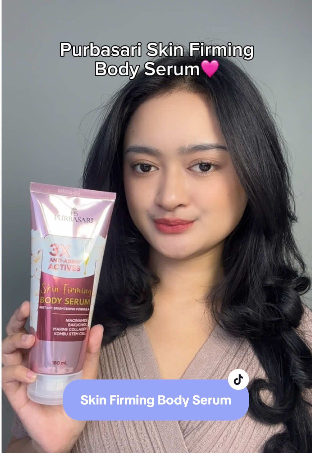 Pemakaian rutin bantu menyamarkan tanda penuaan dini🩷 #purbasari #bodyserum 