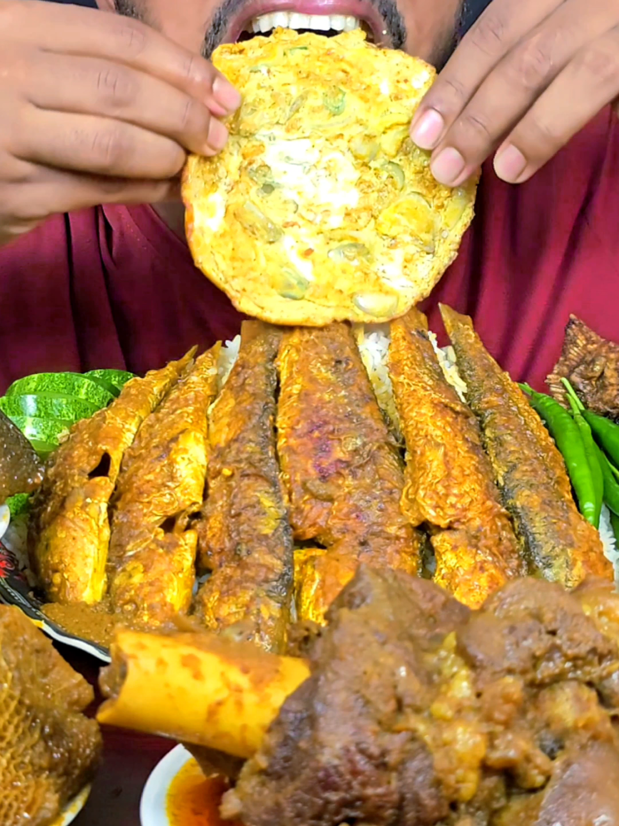 Very Spicy Egg Fry Eating #eating #asmr #mukbang #food #viralvideo #foodshow #eatingshow #asmrvideo 