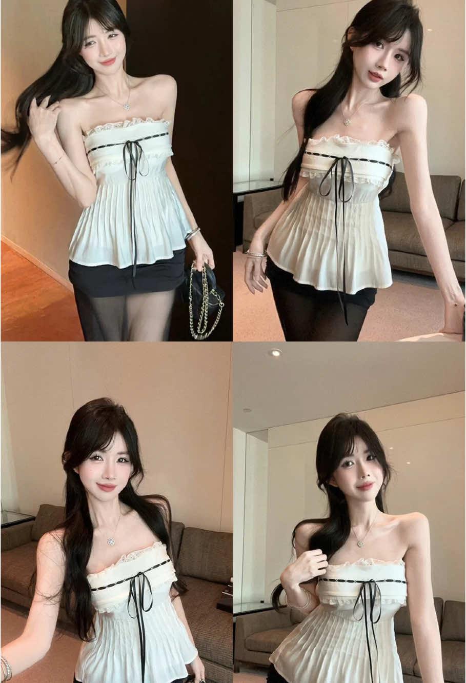 +1 áo cho vibe nàng thơ ạ😍👚👚#fashion #tiktokshop #outfit #thoitrangnu #thoitrang #moingaymotoutfit #aokieu #aoxinh #aokieuhottrend #áoống #aoong 