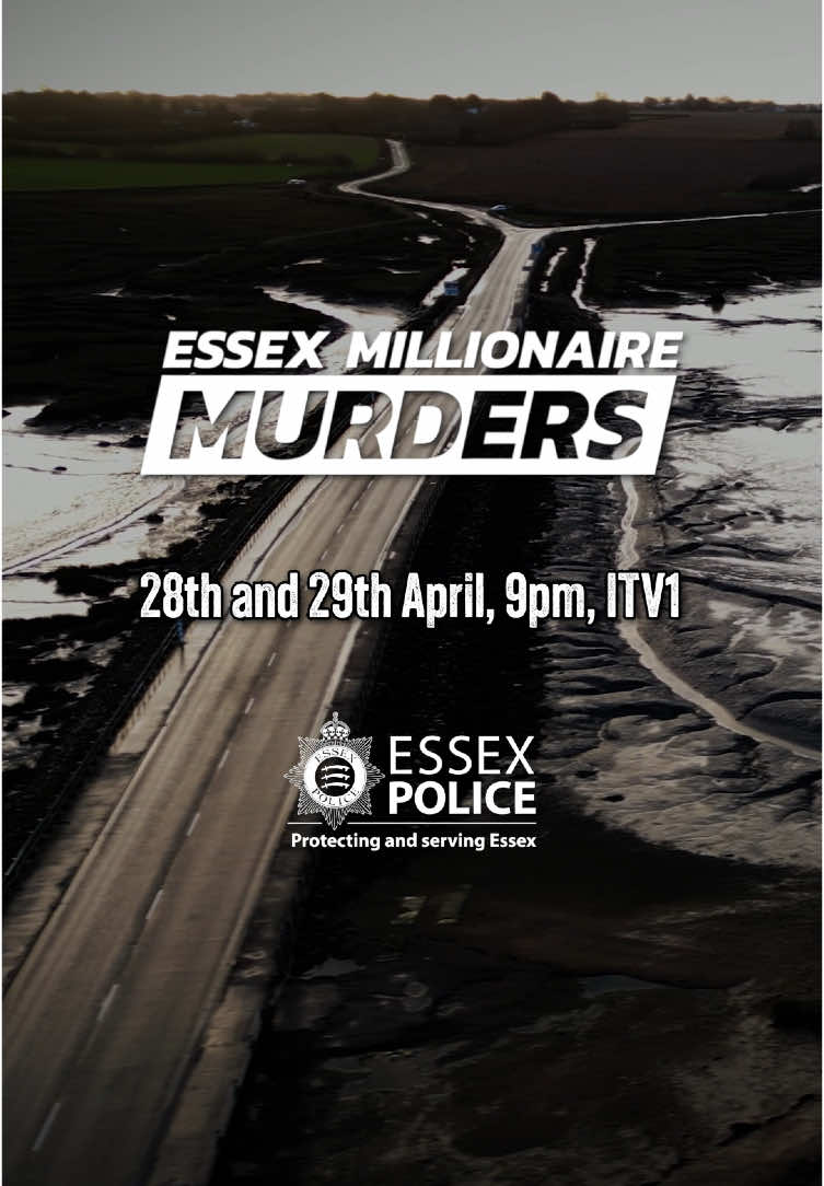 An investigation into the murder of an Essex husband and wife is the focus of a new two part, true time crime documentary on ITV1.  Essex Millionaire Murders tells the tragic story around the death of Carol and Stephen Baxter at their home on Mersea Island.  The investigation remains one of the most complex ever undertaken by the force.  Watch the team unravel the case and secure justice for Carol, Stephen and their family. Part 1: Monday 28 April, 9pm Part 2: Tuesday 29 April, 9pm #essexpolice #itv #documentary #truecrime #crimedocumentary #crime 
