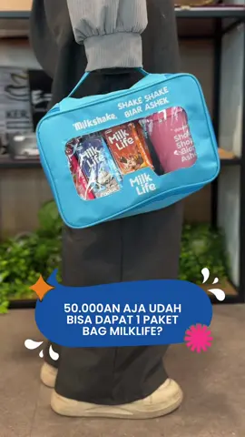 6 MilkLife Milkshake + Shaker + MilkLife Bag Cuman 50.000an Aja??!! #milklife #TheMilkofLife #fyp #realmilkforreallife #milkshake #shakeshakebiarashek 