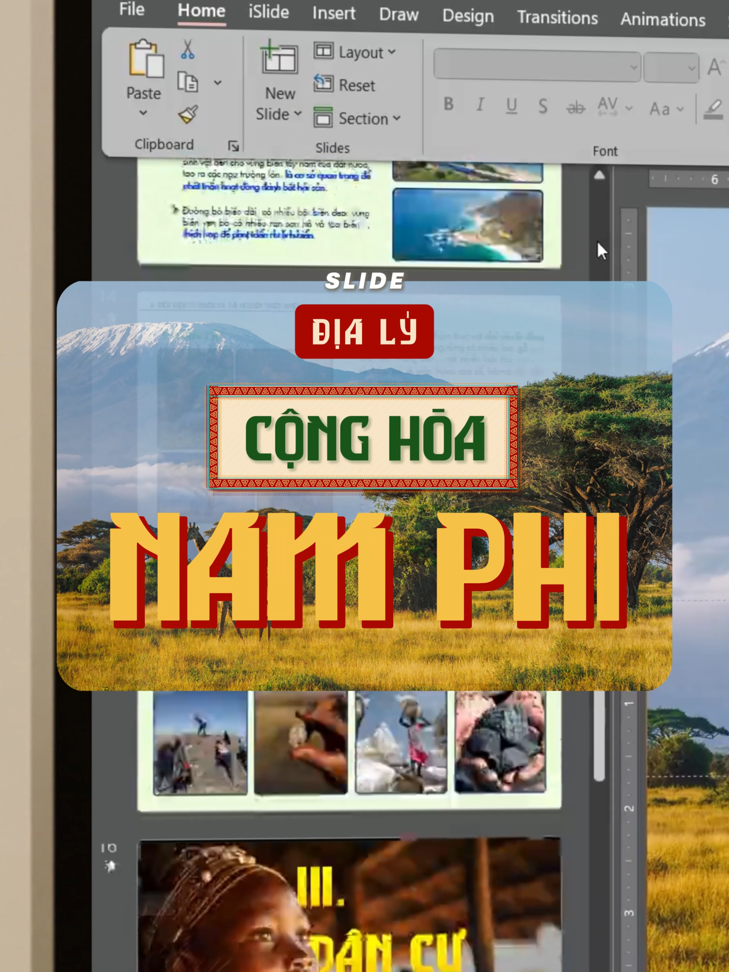 Mẫu Slide Cộng hòa Nam Phi #dialy #namphi #southafrica #powerpoint #tuyetkypowerpoint