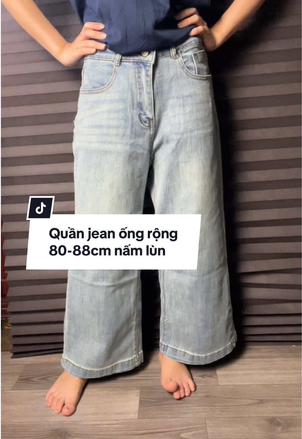 Quần jean ống rộng dài 80-88cm chân ái cho nàng nấm lùnnn #xuhuong #quanjeanongrong #quanjeannu #quanjeans #unboxing #phoidoxinh 