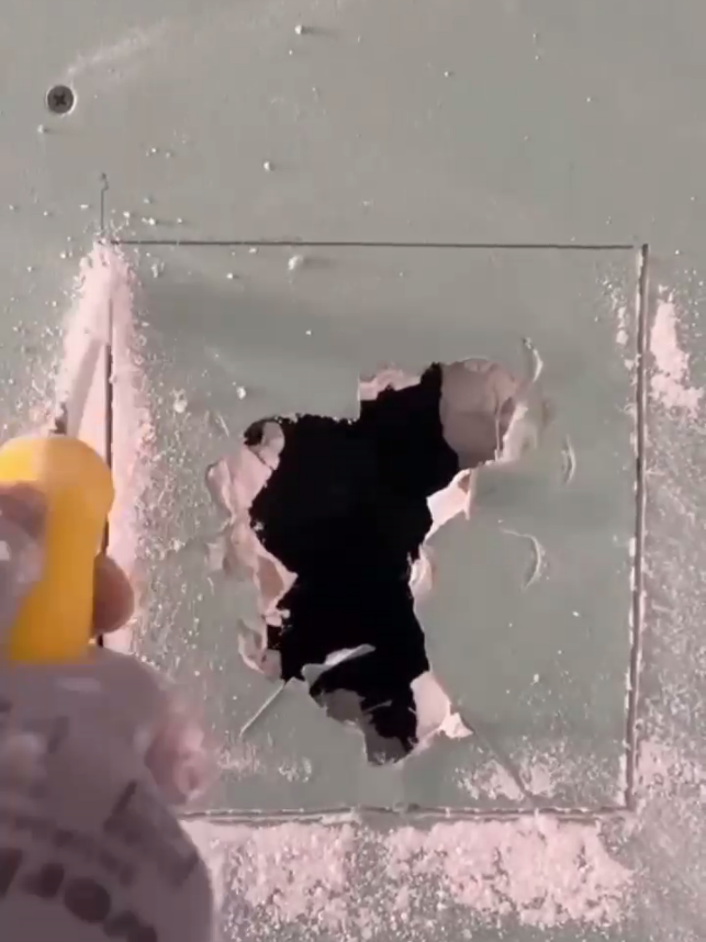 Tips Repair Hole On Wall #drywall #easytricks #fyp 