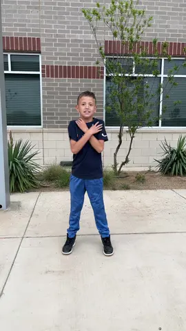 Ace wanted to do a tiktok in fromt of the school. Supervised by an adult