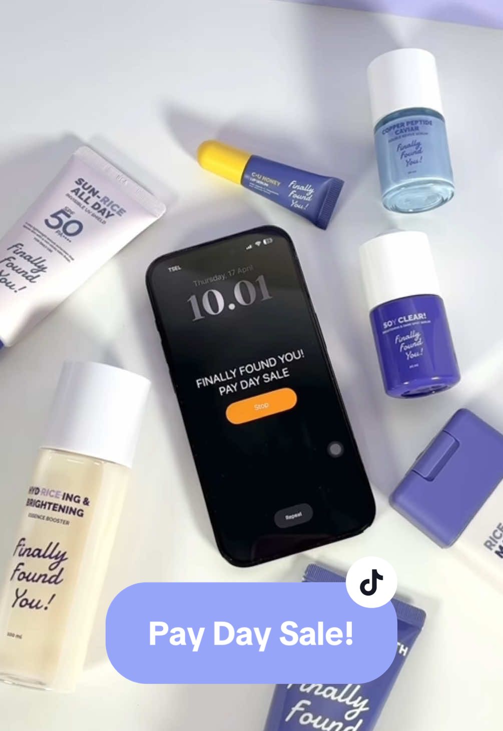 Finally Found You! lagi ada promo PAY DAY SALE❗ Ada banyaaak bundle menarik yang bisa kamu check out! Pastinya bikin belanja kamu jadi lebih hemat dong!🙌🏻  Ada discount up to 50% juga untuk semua product loh!😍 Jadi, jangan lupa untuk siap-siap check out ya!🛍️💜 Periode promo 25-26 April 2025 #FinallyFoundYou #FinallySimple #payday 