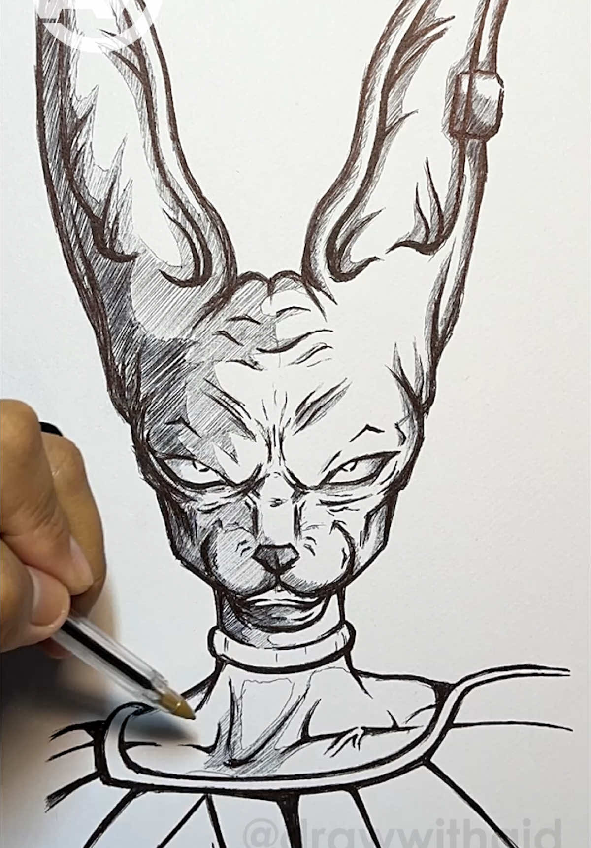 The best way to draw Beerus Sama 🔥✍️ #drawing #art #beerus #dragonball #anime #manga #animeart #godofdestruction #beerussama #fanart #speedart #howtodraw #tutorial #ballpointpenart #artistsoftiktok #fypシ゚ #animedrawing #illustration #sketch #sketchbook #dblegends #dragonballsuper 